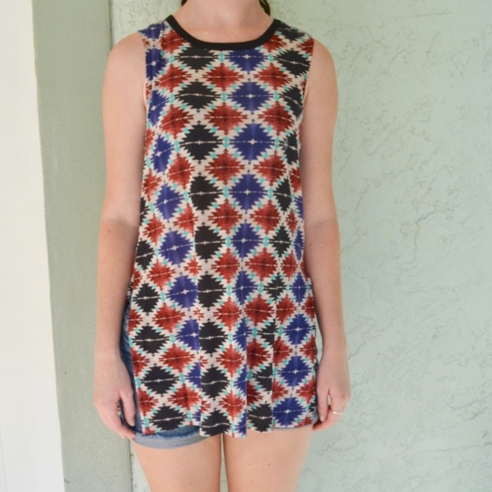 Me to We PacSun Aztec Tank Small NWT